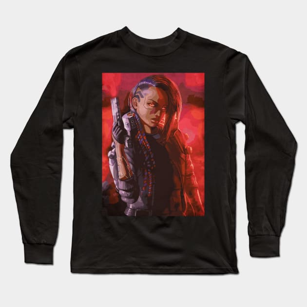 Cyberpunk Long Sleeve T-Shirt by Durro